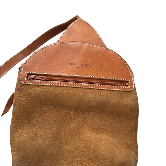Courrèges Paris Tan Leather Backpack - Picture 4 of 4
